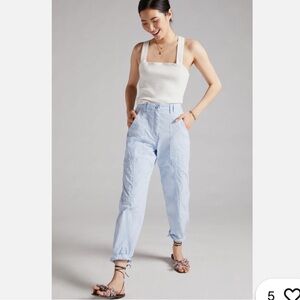 Maeve Tapered Cargo Pants size 8 Light Blue